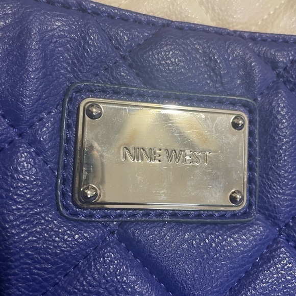 Nine West Blue and Cream Tote bubble shoulder bag - Picture 3 of 10